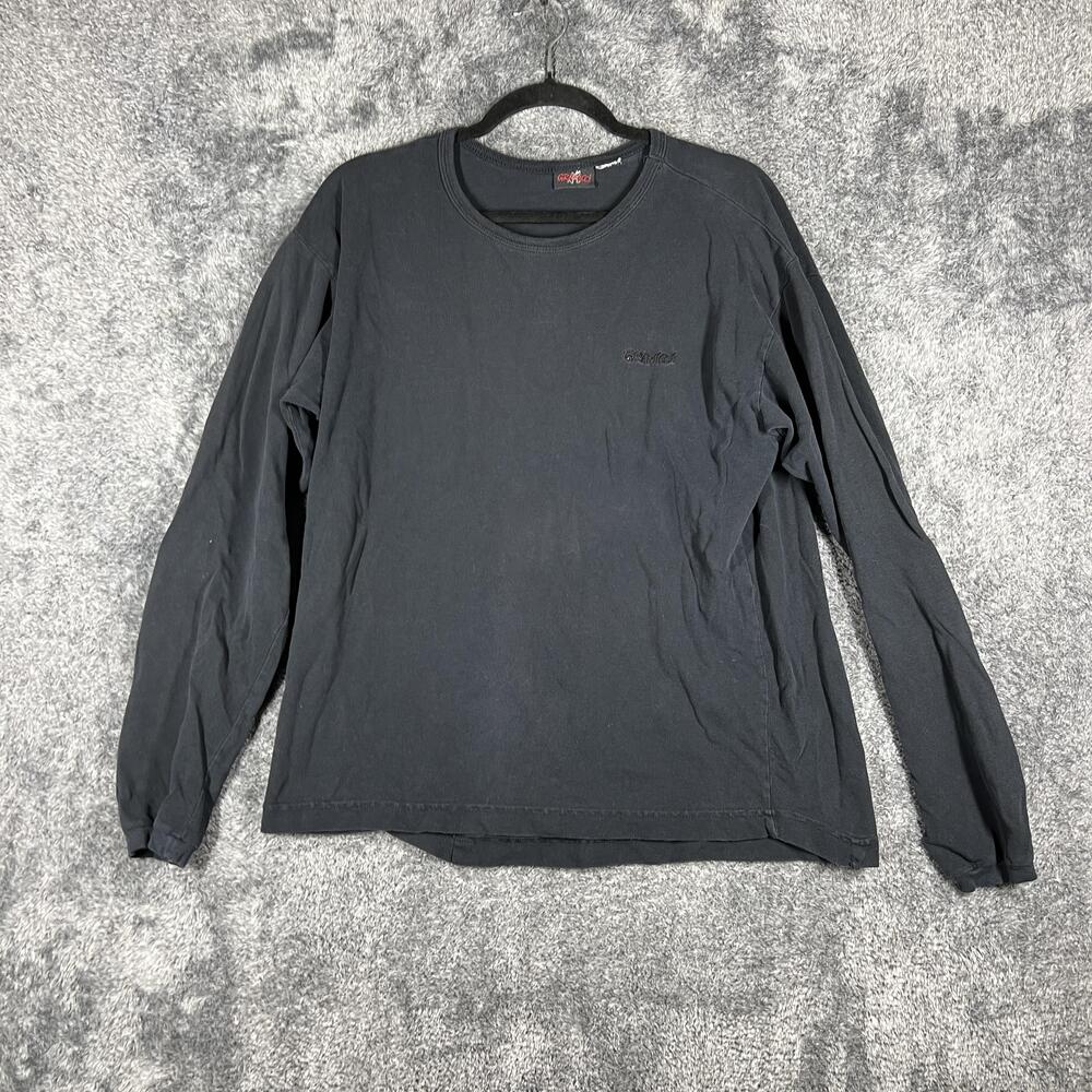 Gramicci Shirt Mens XL Black Long Sleeve Crew Neck Cotton Casual Lightweight
